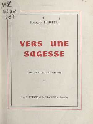 cover image of Vers une sagesse